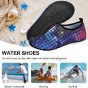 Water Shoes for Womens Mens Barefoot Aqua Yoga Socks for Pool Beach Surf Walking Water Park Boating Sports Water Shoes (7.5-8.5 Women/6-7 Men, Purple)