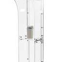 Acrylic Podium Pulpit Stand, 45.5" Clear Podium Stand with Storage Shelf for Classroom, Weddings, Conference, Concert, Professional Presentation Podiums