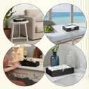 Kifmurase 3Pcs Black Wooden Napkin Holder, Guest Towels Holders, Flat Wooden Napkin Holder, Disposable Hand Towel Tray for Bathroom, Rectangular Farmhouse Cocktail Napkins Holders for Tabletop