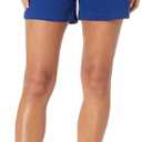 Amazon Essentials Women's Mid-Rise Slim-Fit 5 Inch Inseam Khaki Short ) (Curvy, 12, Blue)