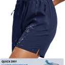 MAGCOMSEN Women's 5" Hiking Shorts UPF 50+ Quick Dry Lightweight Athletic Running Golf Summer Casual Shorts with Pockets (Blue, XL)