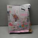 deAO Baby Doll Stroller Set with 13 inch Doll,Kids Play Stroller Toys,13" Baby Doll Set with Foldable Doll Stroller,18 PCS Baby Doll Accessories with 2 Sets Doll Clothes