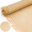 Vehipa Plastic Cane Webbing Roll 24"x86.6", Handwoven PP Synthetic Rattan Rolls, Faux Cane Open Weave Mesh for DIY Furniture Decoration - Beds, Chairs, Cabinets, Ceilings