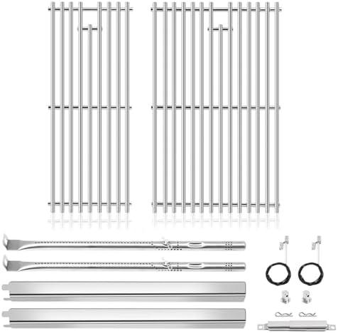 Grill Replacement Parts for Charbroil Performance 2 Burner 463630021 463660421 463630422 463660021, Grill Grate, G325-0002-W1 Heat Plates, G327-2100-W1 Burner and Igniter for Charbroil 463630021 Parts