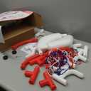 NIPLOOOW Pool Basketball Hoop, 2-in-1 Floating Pool Toys Ring Game with 4 Balls and Pump, Outdoor Swimming Pool Basketball Games Water Play Toy Family Party for Kids Adults Age 3-12 (Red)