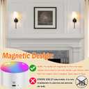 Battery Operated Wall Sconce Set Of Two with Remote Control, Indoor Not Hardwired Dimmable Battery Operated Wall Sconce Light Fixture with Fabric Linen Shade For Bedroom Living Room, Bulb Included ( C