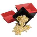 FSE 373-HS-HS1054-BBN Square Serving Basket, 9" x 3" Deep, Polypropylene, Black Bean Color, Microwaveable and Dishwasher Safe, Commercial Food Holder, Pack of 24