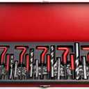 Metric Helicoil Thread Repair Kit: 131-Piece Heli Coil HSS Drills Inserts Taps & Tools M5 M6 M8 M10 M12 Automotive Engine Spark Plug Cylinder Insertion Rethreading Tools Universal Rethread Restorer