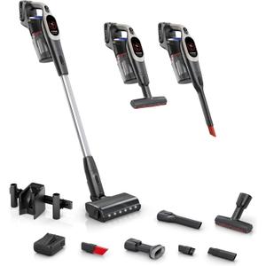 Bosch Unlimited 9 Cordless Stick Vacuum Cleaner - Up to 60 Min Battery, Fast Charger, Multi-Surface, Vacuums Pet Hair, Hard Floors and Carpets, HEPA Filter, 6 Accessories, Dark Cream
