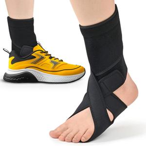 AFO Foot Drop Brace: Comfortable Day & Night Support, Usable with Shoes or Barefoot - Soft AFO for Men & Women, helps Plantar Fasciitis, Stroke Recovery, TBI, ALS, MS (Left)