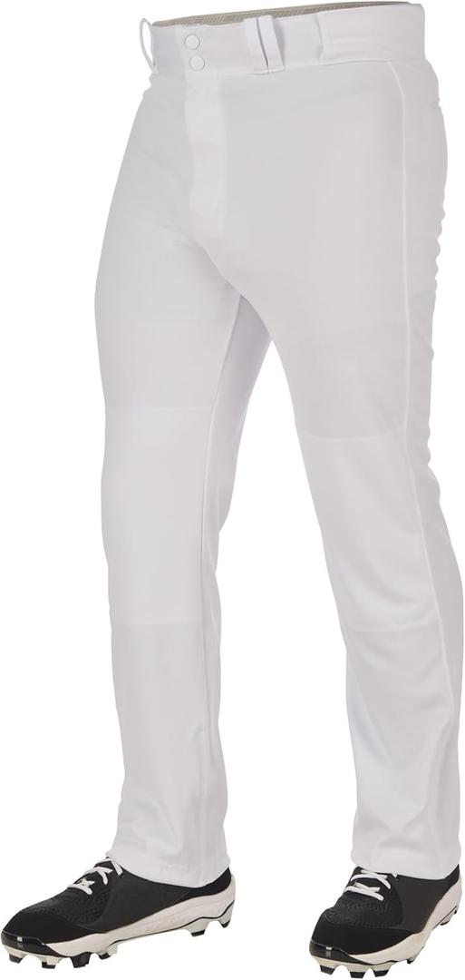 Champro Boys' Triple Crown 2.0 Open Bottom Baseball Pants (Medium, White)