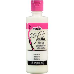 Tulip Soft Fabric Paint Glow in The Dark, Washable, Soft and Flexible, Permanent Paint, for Light and Dark Fabrics, Glow Natural, 4 fl oz