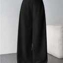 GORGLITTER Women's Wide Leg Dress Pants High Waisted Business Casual Trousers Dressy Work Office Pants Black Medium (Black, M)