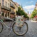 TOURBON Canvas Clip-On Quick-Release Bike Panniers Women's Shoulder Tote Bag