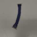 Wearlizer Stretchy Braided Band Compatible with Apple Watch Bands Women, Slim Elastic Solo Loop Strap Woven for iWatch, Size: 38/40/41/42mm(Series 11 10) S, Blue