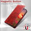 SINIANL Wallet Case for iPhone 17 Pro with Card Holder, Magnetic Kickstand Leather Flip Fold Protective Cover for Apple 17 Pro Case Wallet Red