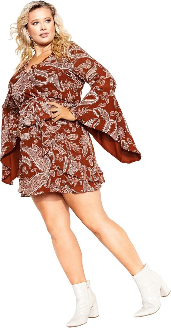 City Chic Women's Plus Size Dress - Paisley, Size: 12