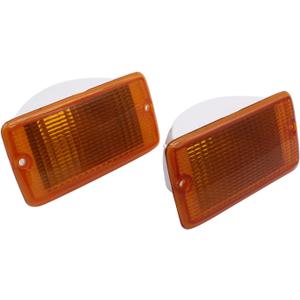 1 PAIR Left Right Side Front Turn Signal Light Plastic Lens CH2520141 CH2521141 55157033AA 55157032AA For 2001-2006 Jeep Wrangler (TJ)