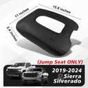 Muslogy Center Console Armrest Cover Fit for Chevy Silverado & GMC Sierra 2019-2026 Accessories, Comfort Armrest Pad Console Lid Cushion Vegan Leather Regular Thick(Split Bench Seat Console ONLY)