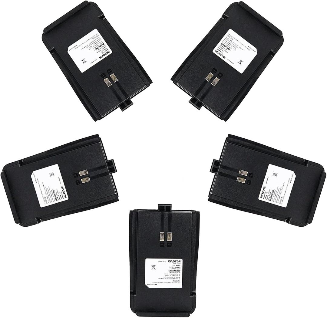Retevis RT21 RT21V Original Two-Way Radios Battery 1100mAh Li-ion Rechargeable Battery Compatible RT21 RT21V Walkie Talkies (5 Pack)*