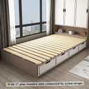 Breathable Moisture-Proof Bed Plate, Guest Tatami Mat,Wood Roll-Type Slatted Bed Japanese Floor Futon Mattress, Floor Sleep Bedding,  Size Full Item Dimensions L x W x Thickness 78.7"L x 53"W x 1.18"Th Item Weight 42 pounds