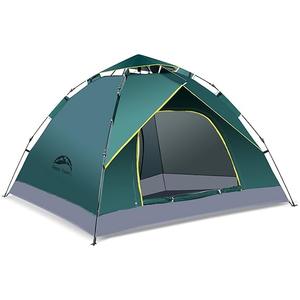 Happy Travel 1/2/3/4 Person Camping Tent, Instant Easy Pop Up Tents for Camping,Automatic Waterproof Family Camping Tent, Easy Set Up Tent,Portable Windproof Dome Tent for Camping Hiking & Traveling (Dark Green, 3-4 Person)
