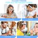 Magnifying Glass with Light, 1.5X-5.0X Magnifying Glasses, Rechargeable Magnifier Headset with Light, Head Magnifier with 4 Detachable Lenses, Magnify Glasses for Close Work Crafts Jewelry