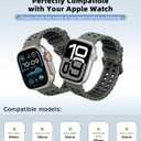 Breathable Ocean Band Compatible with Apple Watch Ultra 3/2/1 49mm,S11/S10 46mm,9/8/7 45mm,SE3/SE2/SE/6/5/4 44mm,3/2/1 42mm, Adjustable Silicone Band Breathable Sport Strap for Men Women