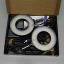 Grow Lights for Indoor Plants, 48 LEDs Full Spectrum Plant Light for Indoor Plants, Height Adjustable Growing Lamp with Base, 3 Optional Spectrums, Auto Timer 3/9/12Hrs, 10 Brightness, 2 Pack (3.4in-Black)