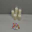 Homemory Ivory Flameless LED Candles with Remote Control & Timer, Battery Operated Star Lights, Fake Candles, Star Lights Set of 5 for Wedding Decor (5pcs, D2.2"x H5"5"6"7"8")