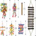 KATUMO Bird Toys, Parakeet Swing Parrot Ladder Cockatiel Perch Conure Hanging Bell Toys for Parakeet Conure Cockatiel Mynah Love Bird Small Birds