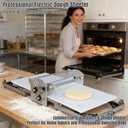 Commercial Electric Dough Sheeter, 22.7-Inch Commercial & Home Use Pasta Maker Machine, Adjustable Thickness 0-5mm, Supports forward and reverse control, for Home Bakers and Professional Bakeries