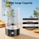 Cold Foam Maker, 9oz Automatic Cold Milk Frother Handheld-free, Electric Whisk Drink Mixer for Lattes,Cappuccinos,Macchiato (Deep Black)