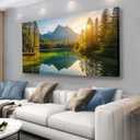 Yuaxker Large Nature Pictures Wall Decor Green Landscape Posters Modern Inspirational Wall Art Trendy Wall Prints Artwork for Living Room Bedroom Dining Room Office Home Decor 30x60inch