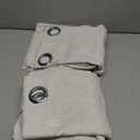 Beige Tan Linen Curtains 84 Inch Length 2 Panel for Bedroom Grommet Burlap Flax Linen Drape Semi Sheer Light Filtering Privacy Neutral Rustic Farmhouse Window Curtain 84 Inches Long for Living Room