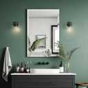 FARMER Rectangle Frameless Mirror, 20x30 inch Rectangle Mirror with 1" Beveled Edge, Beveled Bathroom Mirror for Wall, Vanity, Bedroom, Living Room (30"L x 20"W)