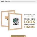 MCS Studio Gallery Classic 16x16 Picture Frame Natural Woodgrain Engineered Wood, Vertical & Horizontal Wall Hanging Large Picture Frame for Photos, Posters & Art Prints (1-Pack), 8x8