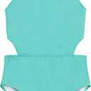 Kanu Surf Girls' Beach Girl Sport Cut-Out One Piece Swimsuit (10, Solid Atlantis)