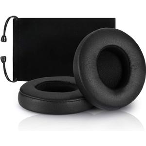 Replacement Earpad Cover, Ear Cushion Pads Compatible with Solo 2.0 3.0 Headphones by Dr. DRE 1 Pair (Black)