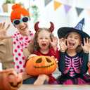 3pcs Halloween Costumes Accessories Include Orange Wig Red Polka Dot Scarf Blue Frame Sunglasses Lightweight Long Silk Scarf for Funny Movie Costume Accessories