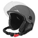 Motorcycle Helmet,Summer Handmade Personality Vintage DOT Approved, German Style Half Helmet Motorcycle Cruiser Scooter with Windproof Glasses Cool Helmet for Men and Women (XL, Gray)