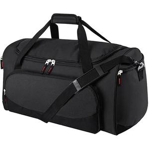 Gym Bag for Men - 55L Black Durable Large Duffle Bag for Travel, Workout, Fitness & Sport