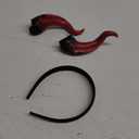 MOSTORY Devil Horns Headband for Adult - Demon Horns Headband for Halloween Cosplay Outfit Renaissance Photo Shoot Props (Red-black)