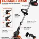 21V Cordless Weed Wacker, 3 in 1 Grass Trimmer/Edger/Brush Cutter