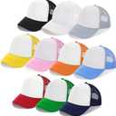 Ultrafun 10 Pack Trucker Hat Mesh Sublimation Blank Hats Adjustable Baseball Caps Hats for Men Women (One Size, Multicolor)