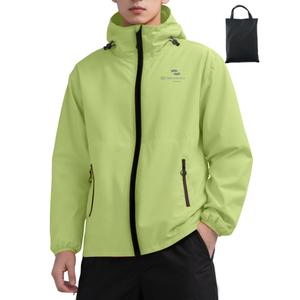 RINJOY Rain Jacket for Men Waterproof Lightweight Packable Raincoat with Hood for Adult Travel Hiking Cycling (EXP 12/31/36)