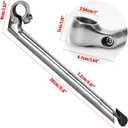 BuleVina Bike Quill Stem 22.2mm x 300mm Clamp 25.4mm Aluminum Alloy and Steel Gooseneck Shape 1 Bolt Road Bicycle Handlebar Stem Y Clamp for Fixed Gear (300mm/11.8 Inch Length)