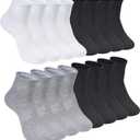 8-20 Pairs Mens Ankle Socks Athletic Running Low Cut Socks Men Performance Wicking Sport Sock (One Size)