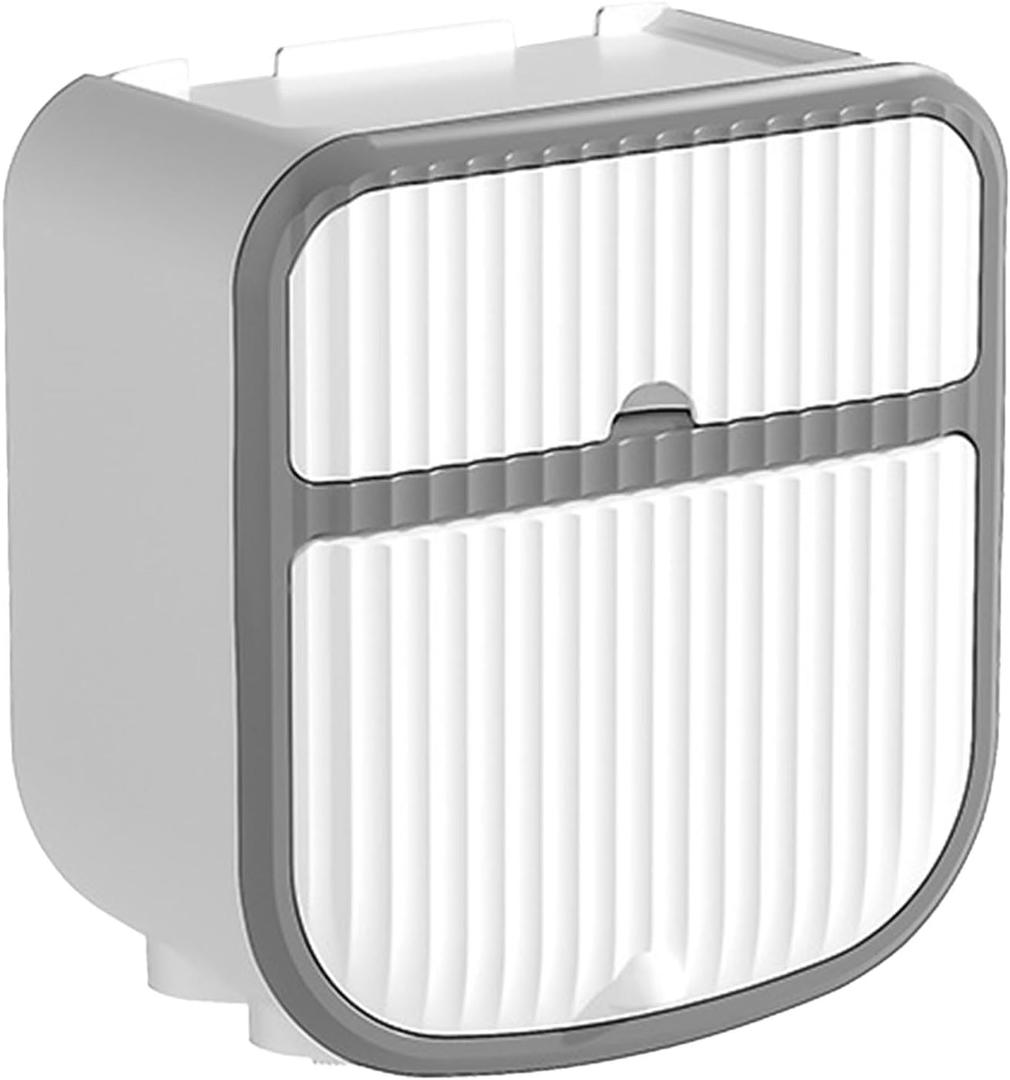 Toilet Paper Holder, Plastic Waterproof Wall Mounted Bathroom Tissue Roll Paper Towel Holder Dispensers with Storage Space Shelves and Storage Boxes for Bathroom(White)
