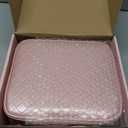 Makeup Bag with LED Lighted Mirror| Portable Makeup Organizer Train Case with 2X/3X Magnification & 3 Color Lights for Precision, Adjustable Brightness| Elegant Gift Packaging, Gift for Women, Pink (Large)